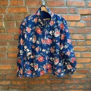 Vintage Full Zip Floral Track Jacket